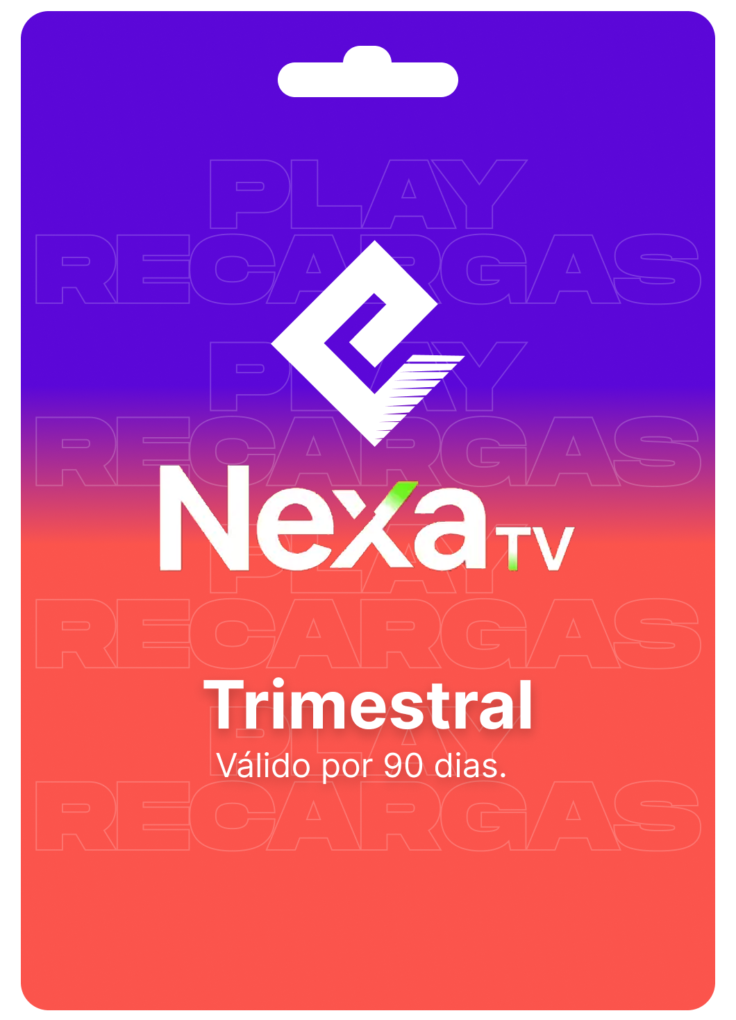 gift card - tve / nexa tv - trimestral